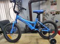 Детски велосипед Byox със спомагателни колела 16" Devil BLUE