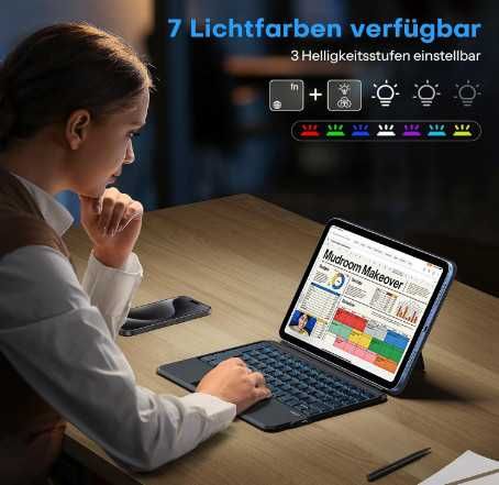 OMOTON калъф с клавиатура за iPad 10-то поколение 10,9 инча