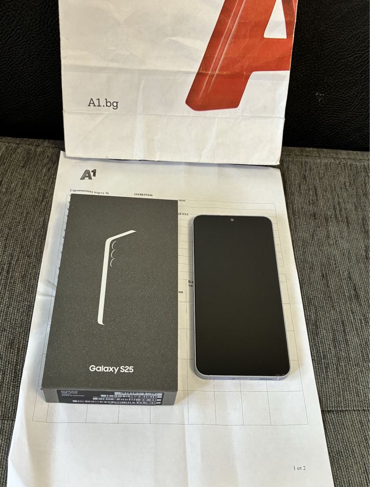 KATO НОВ 256GB Samsung Galaxy S25 Гаранция A1 2027 г. Blue