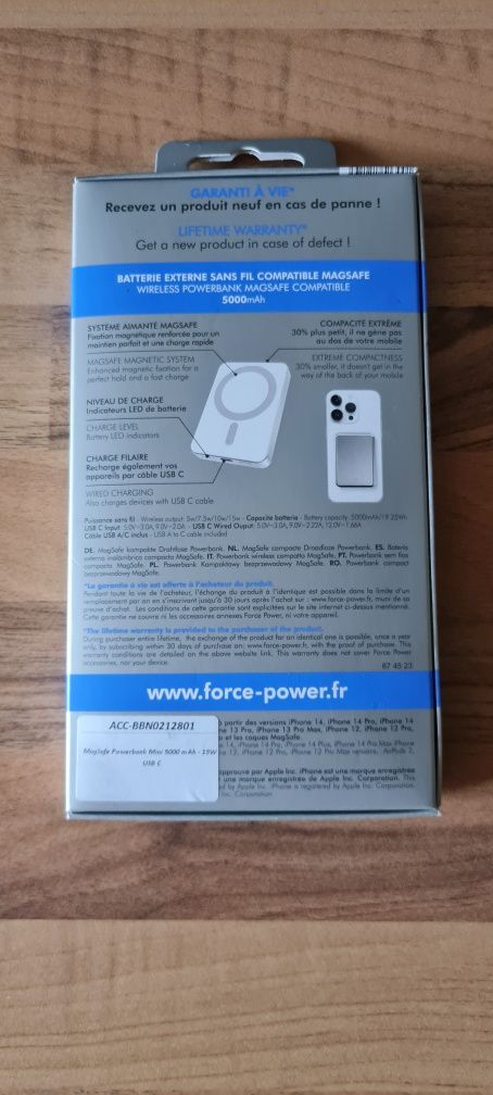 FORCE POWER baterie externa MagSafe 15W 5000mAh