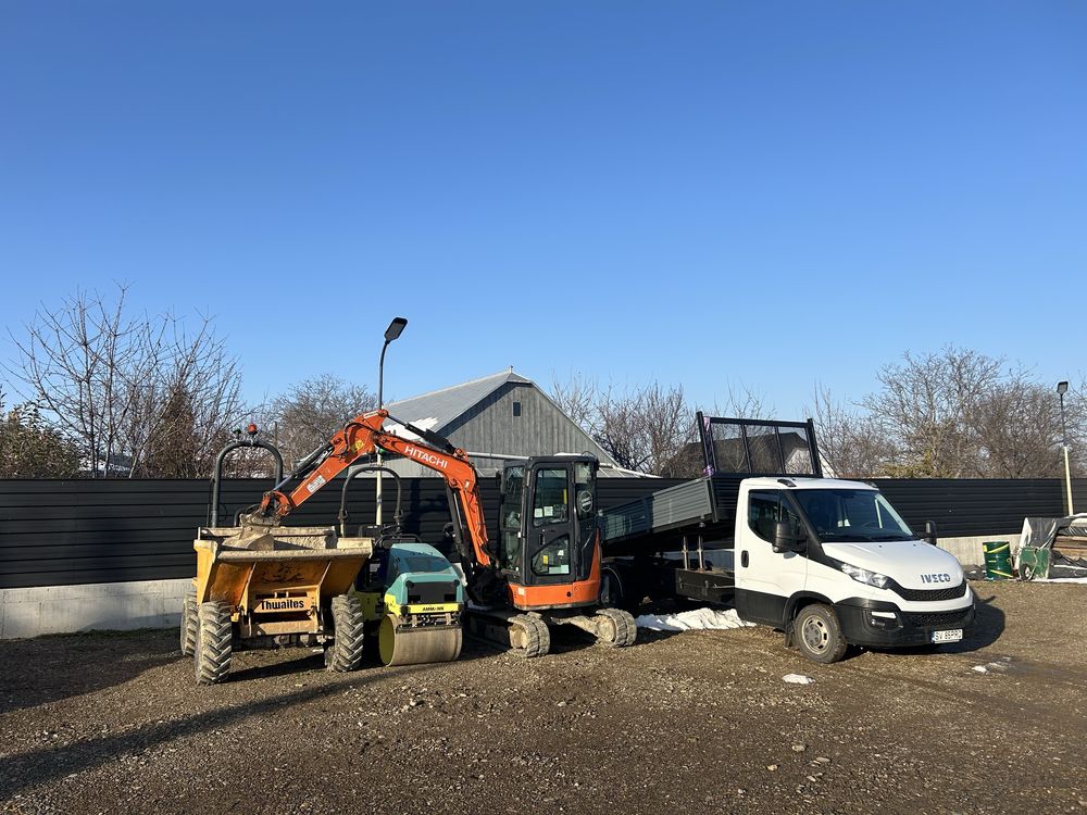 Prestari servicii , excavator, cilindru compactor si bascula 5t