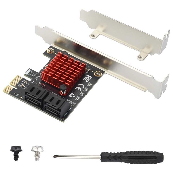 Card SATA ELUTENG PCIe 4 porturi 6Gbps controler de expansiune