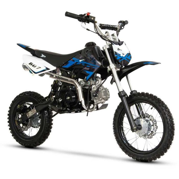 Motocicleta Cross/Enduro copii 4T XTR607M, 125cc,14/12 negru/albastru
