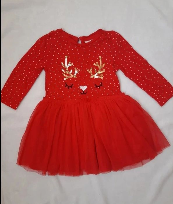 Rochiță foarte frumoasa de craciun mărimea 80
