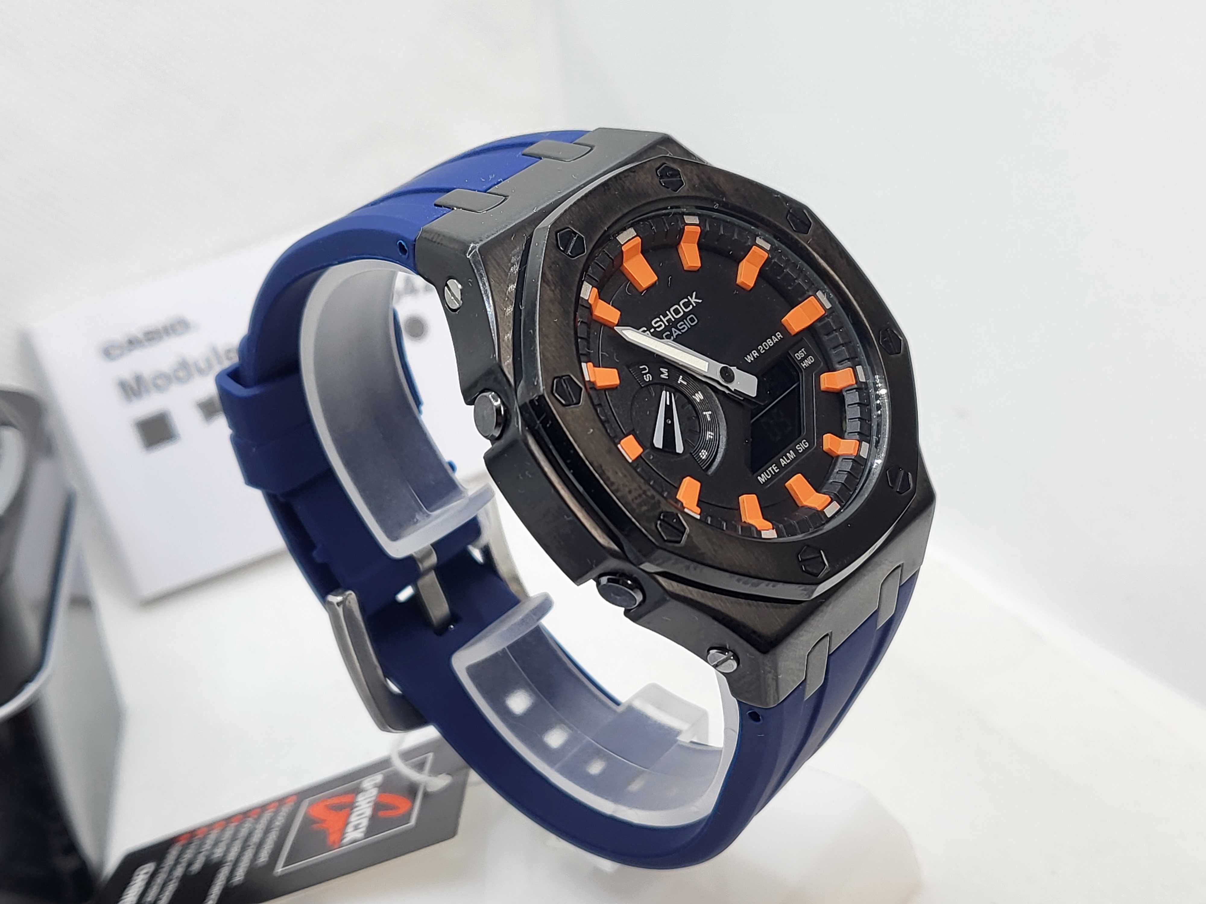 Ceas Casio g shock Royal Casioak GMA-2100 blue-orange, Garantie 2 ani