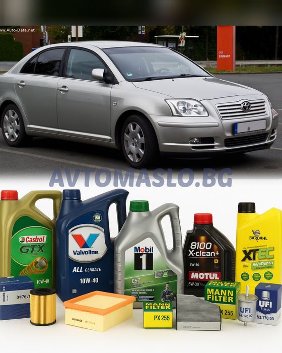 Комплект Масло и Филтри за Toyota Avensis 2.0D-4D 126кс. тойота авенси