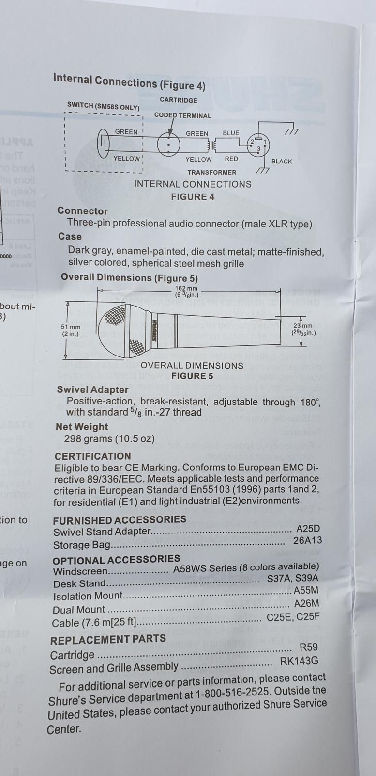Microfon universal cu fir