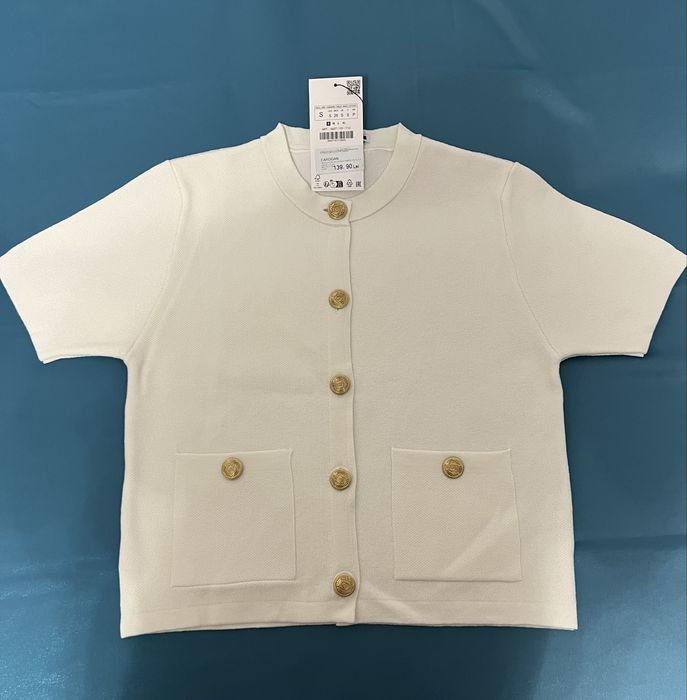 Cardigan nou cu eticheta , Zara , alb , S