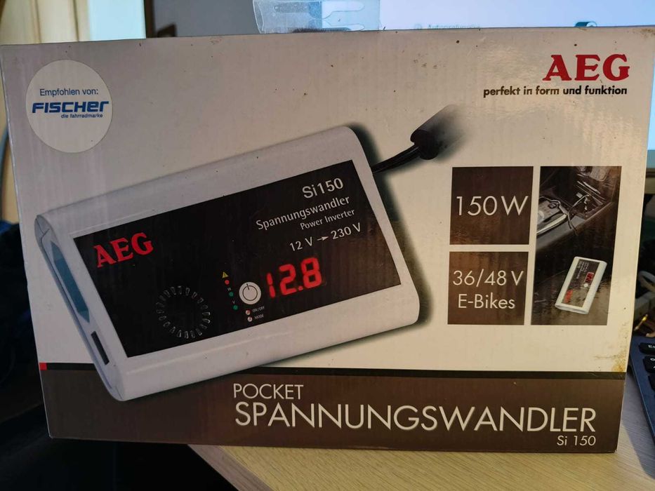 Invertor nou, 12v/220V, AEG SI 150, 150W, display afisare tensiune