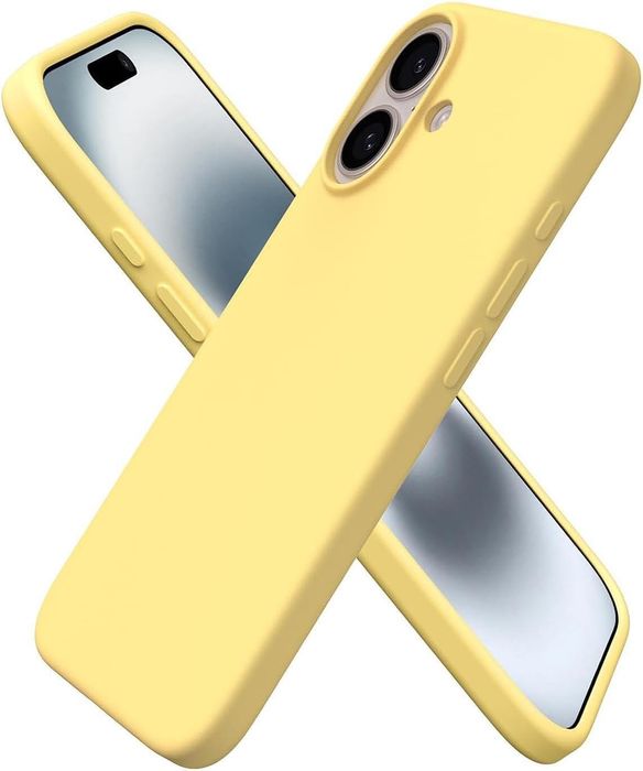 Матов силиконов кейс за apple iphone 17 - жълт