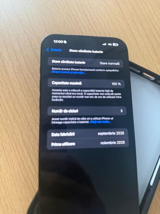 Iphone 15 pro max in garantie 3 cicluri incarcare 256 gb