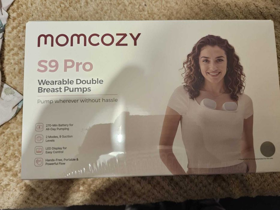 Momcozy S9 Pro преносима помпа за кърма, 2 режима, 9 нива, сива,2 броя