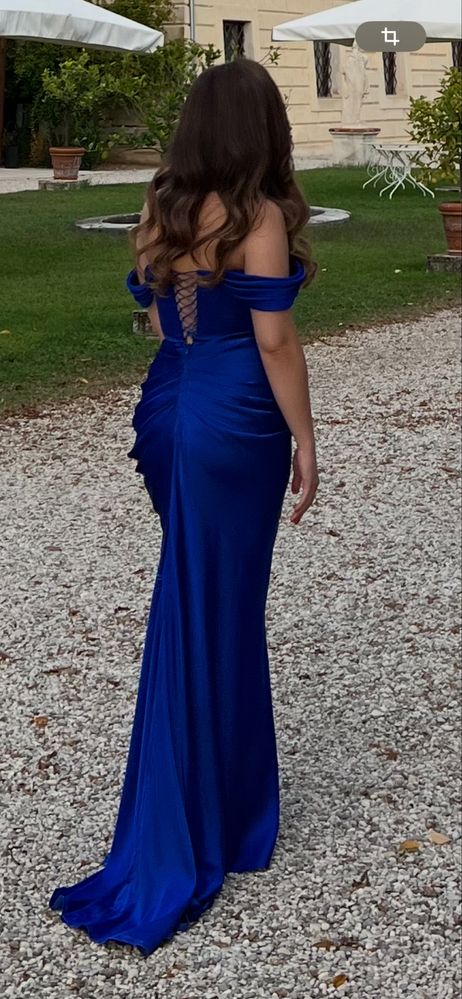 Rochie lunga din satin cu falduri Limited Edition by ANA RADU