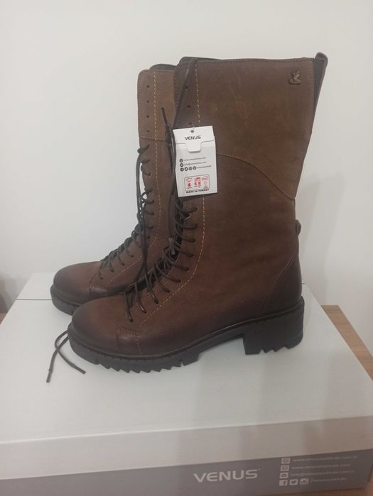 Боти естествена кожа набук 38 номер