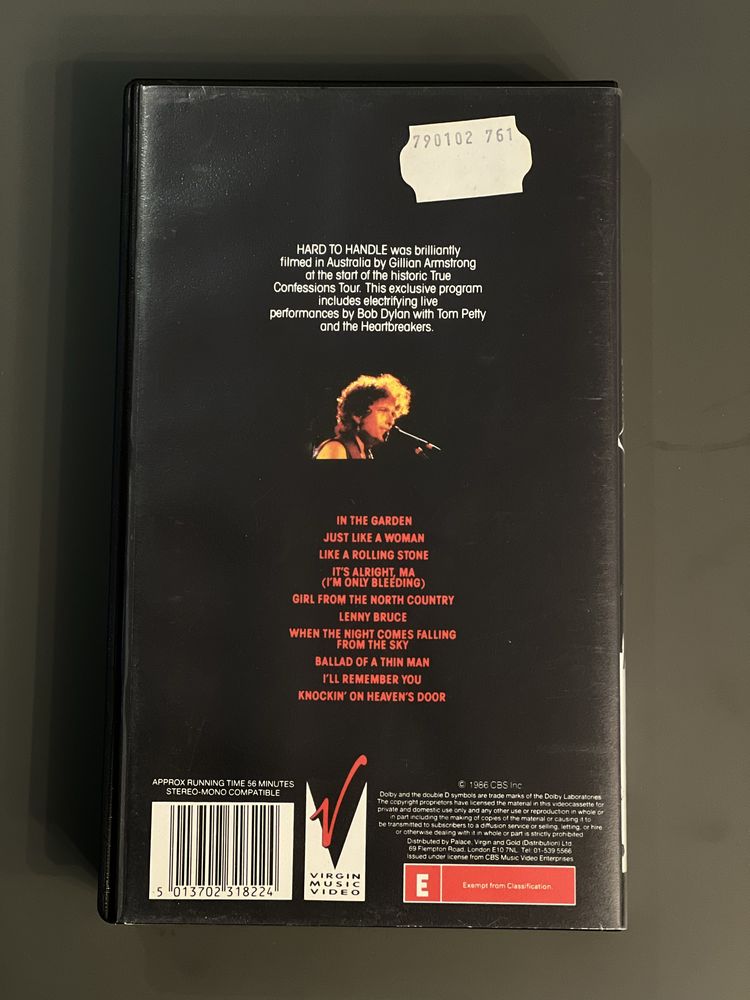 Caseta VHS Originala - Bob Dylan - Hard to handle