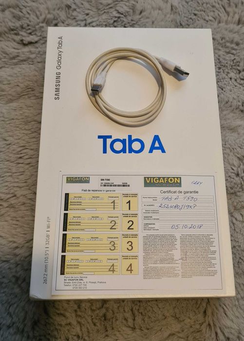 Tableta Samsung Tab A T590, 10.5", 3GB RAM, 32GB, Grey (2018)