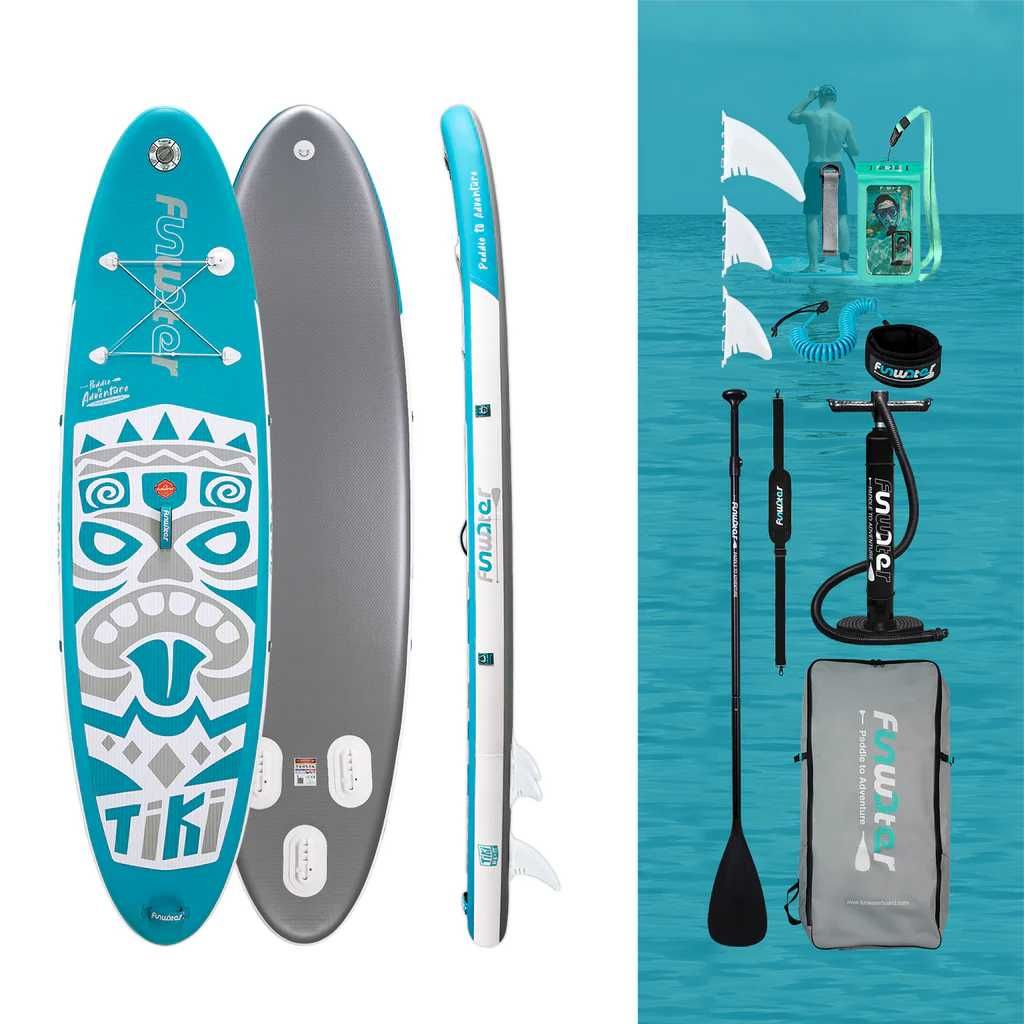Надуваем падълборд FunWater TIKI Paddle Board SUP Оригинални НОВИ
