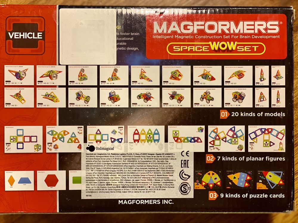 Joc de constructii magnetice, Magformers space wow 22 pcs, +3 ani