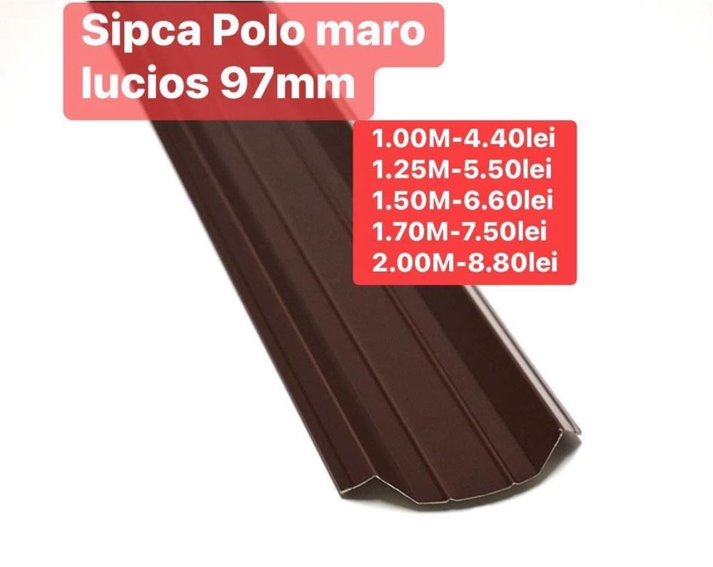 Sipca metalica gard POLO faltuita lucios 0.4mm stachet