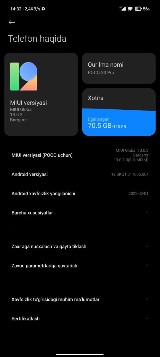 Poco x3 pro 128 8