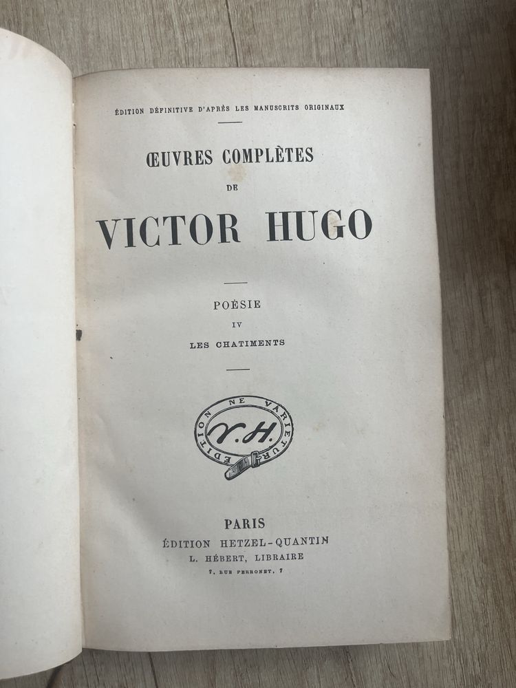 Victor Hugo opere sec. XIX în lb. franceză