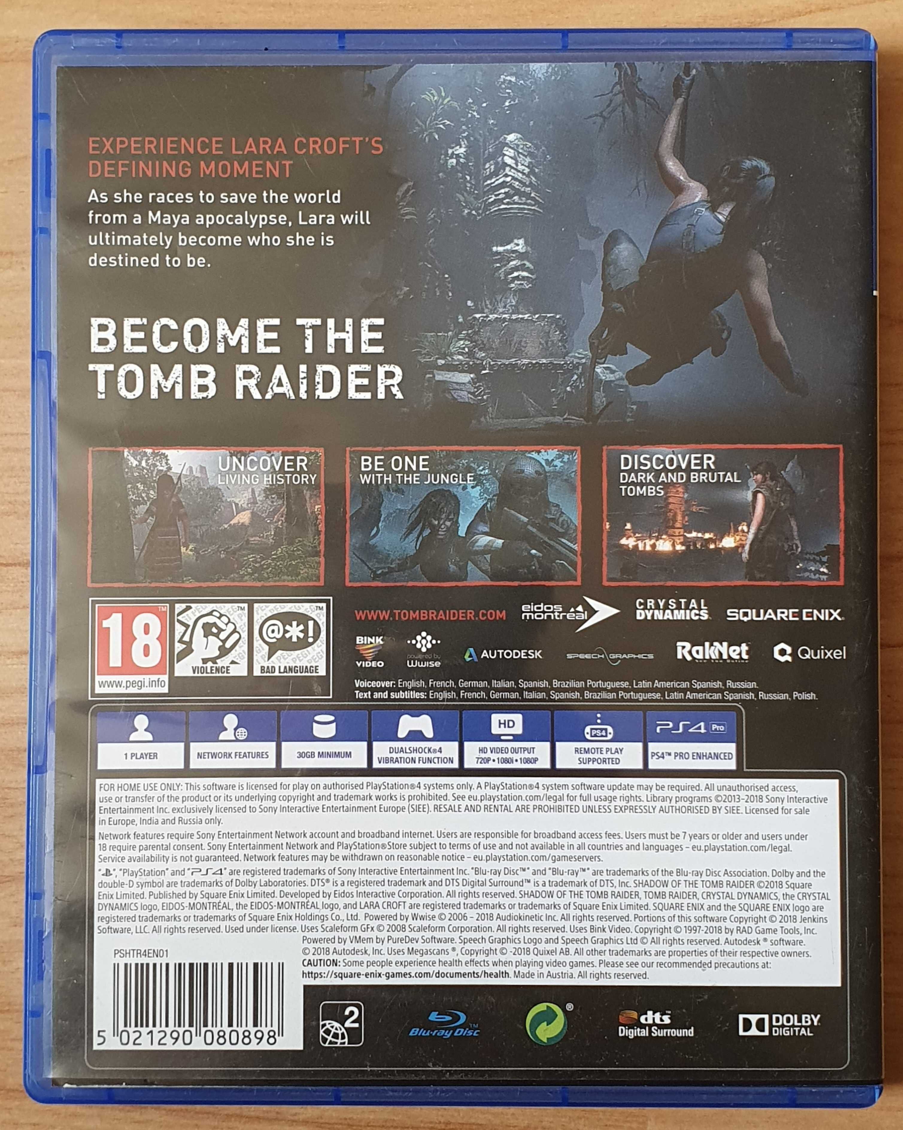 Shadow of the Tomb Raider PS4 Playstation 4 PS5 Плейстейшън 5 PS игра