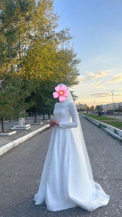 Свадебное платье сшитое на заказ. 42-46 на корсете