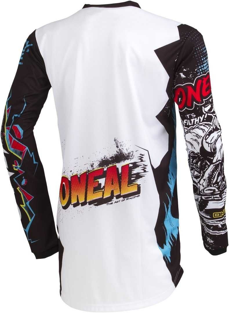Детска мотокрос блуза O'NEAL  ELEMENT VILLAIN WHITE Размери M,L,XL