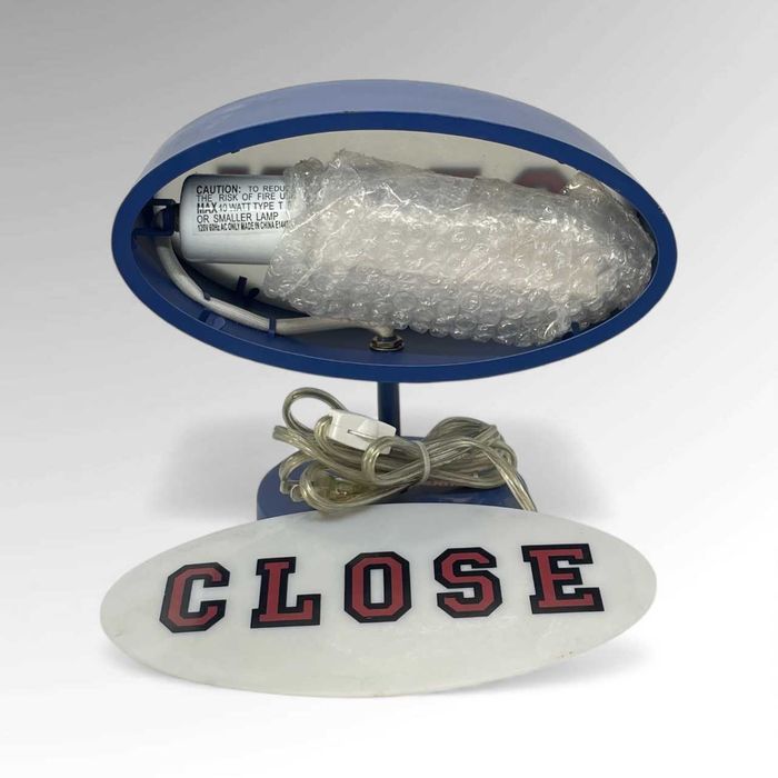 Ретро лампа знак Retro OPEN/CLOSE U.S.A., NOS, двустранна