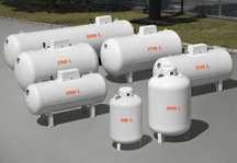 Подземен и надземен газов резервоар цистерна за Пропан Бутан LPG газ