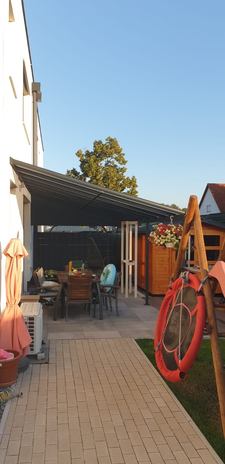 Vand pergola gri 5m × 3m c
