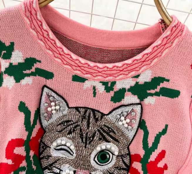 Дамски Пуловер с коте
