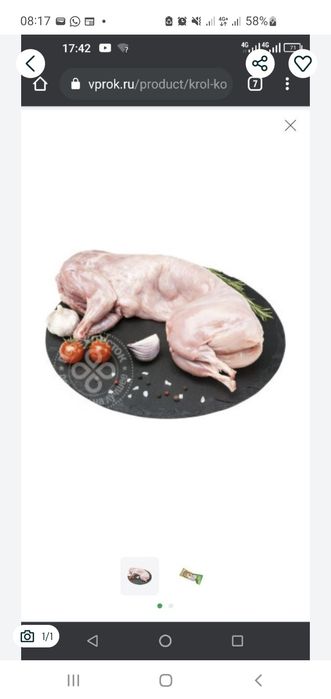 Продам мясо кролика