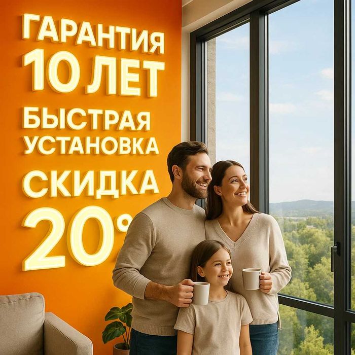 (O_O) АКЦИЯ Алюминиевые Окна Перегородка Двери Витраж Купе Гармошка!!!