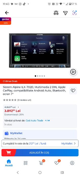 Navigație Alpine ILX-702D