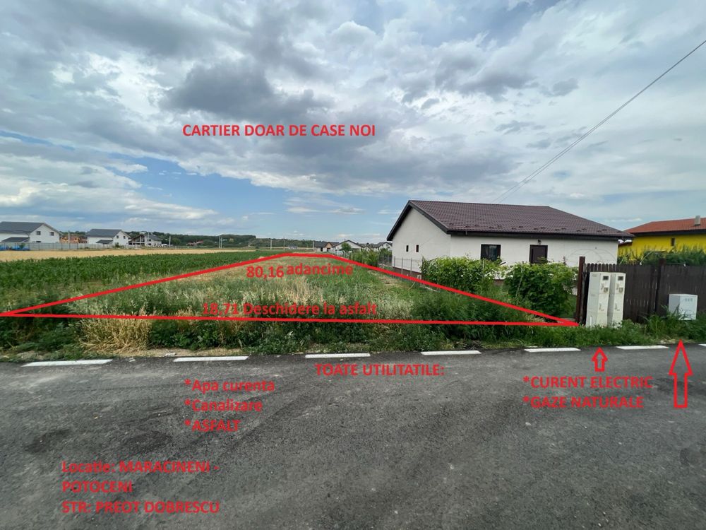 Vand teren intravilan in Maracineni  orasul Buzau