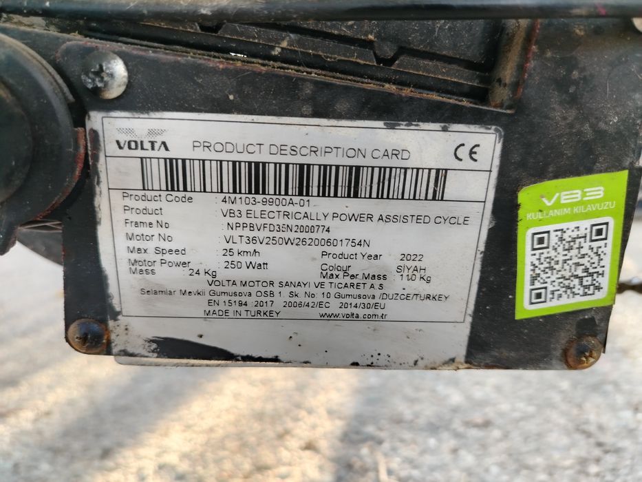 Bicicletă electrică Volta VB3