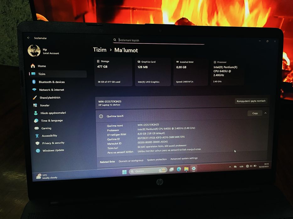 Hp noutbuk srochni sotiladi