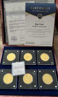 Set Monede aur Big Five - cu certificat