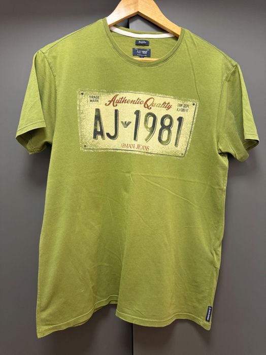 Tricou verde bărbătesc, mărimea L, Armani Jeans