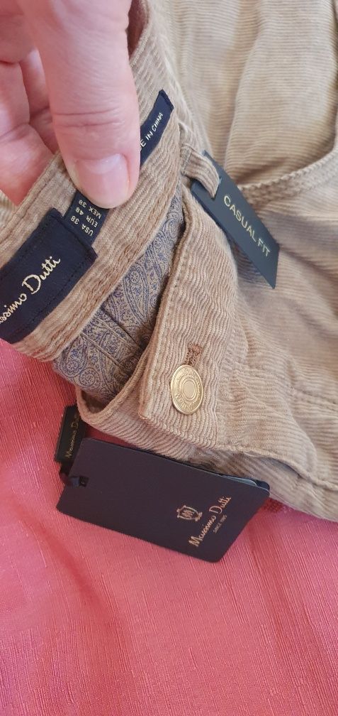 Pantaloni reiati barbati,noi cu eticheta, 48, Massimo Dutti