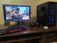 PC Full-Set: Monitor + Tastatură + Maus + Caști — Ready to use!