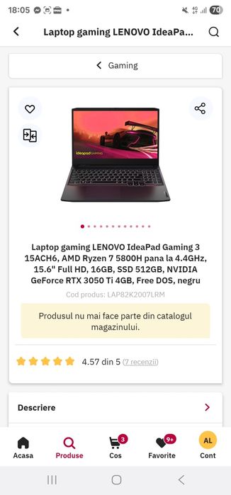 Pachet Laptop  gaming lenovo