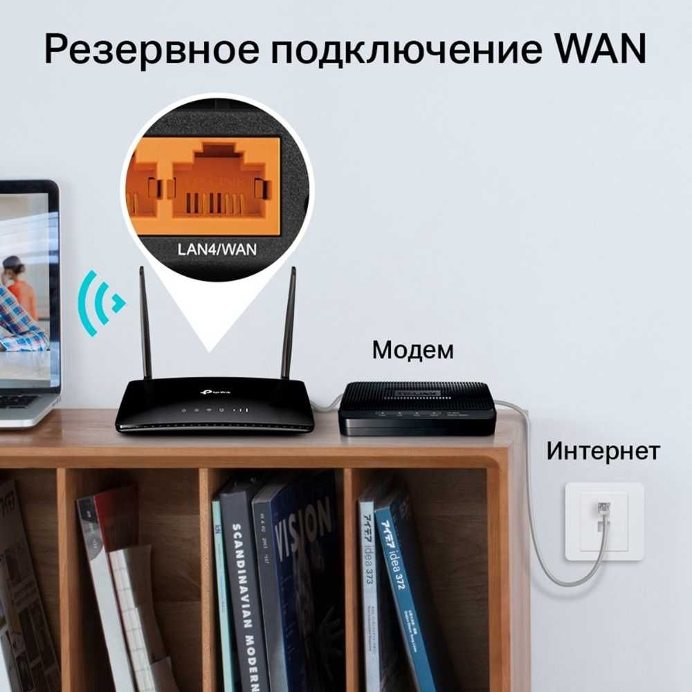 TP-Link MR400 AC1200 Двухдиапазонный 4G LTE Wi-Fi роутер