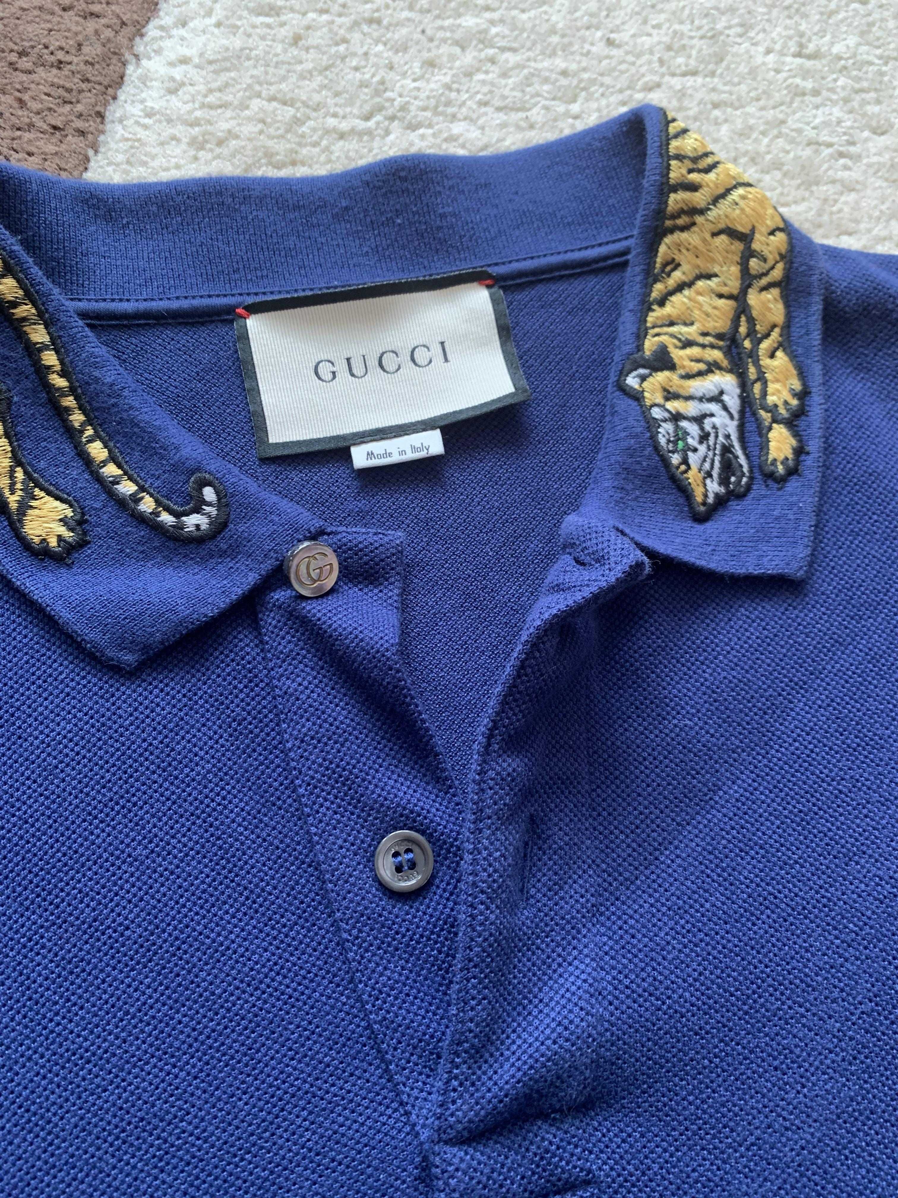 Rar! Tricou Gucci Tiger Polo Embroidered Made in Italy