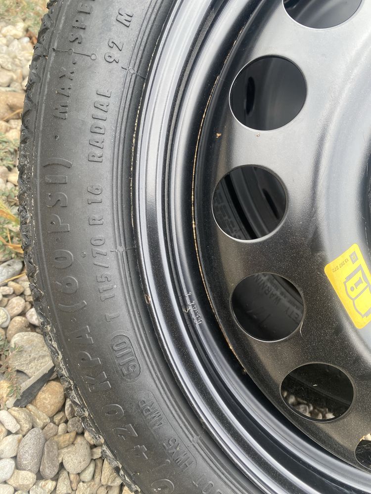 Резервна гума патерица 5х115 16 цола opel astra J