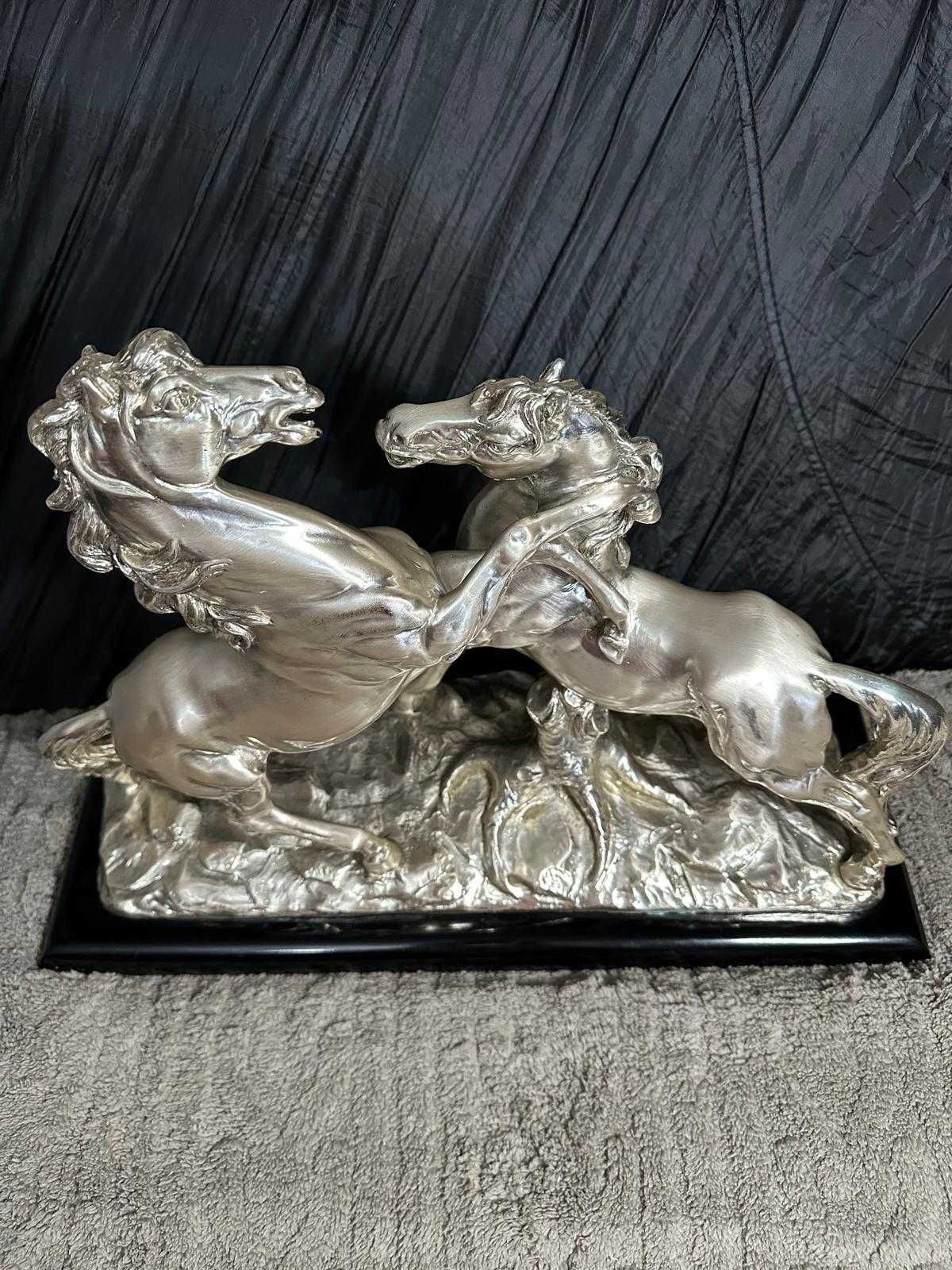 STATUETA Laminata ARGINT 925 - A. Santini - 2 CAI Mari - 100g -Vintage
