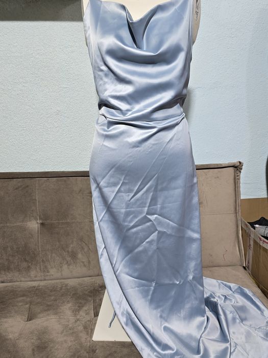 Rochie lunga ocazie satinata noua cu eticheta