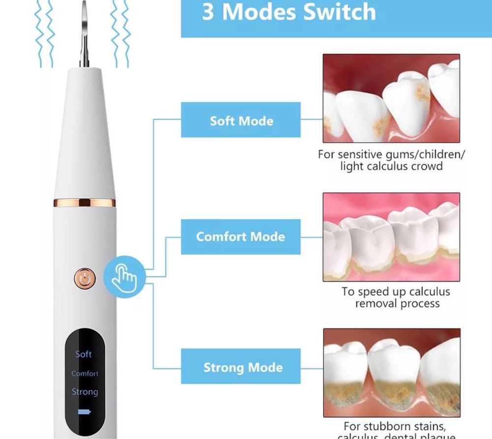 Ультразвуковой прибор от зубного налета , камня, пятен на зубах!