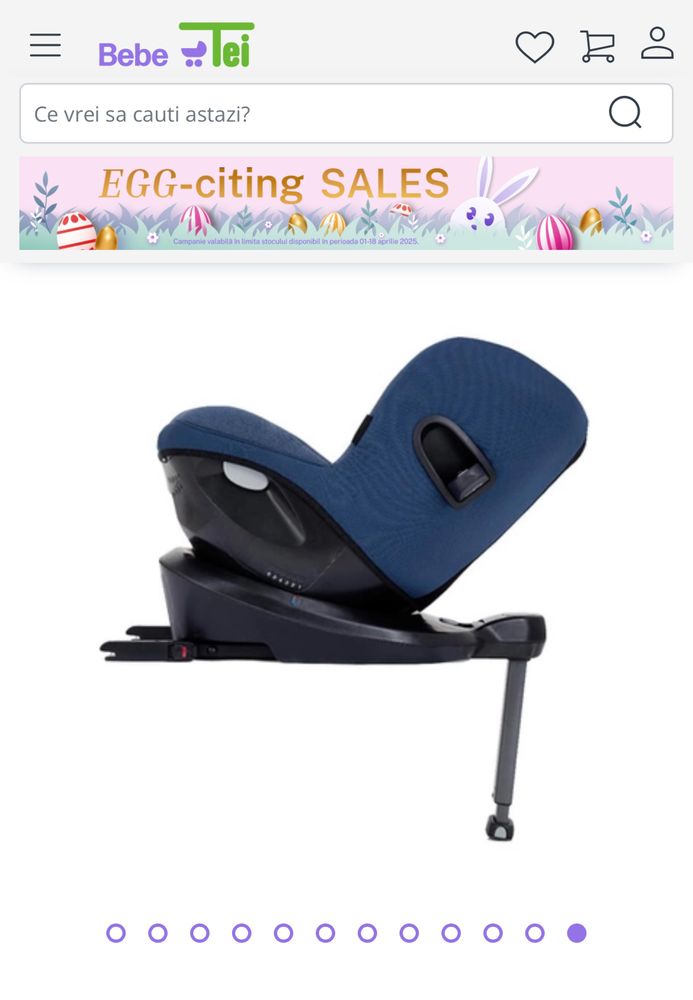 Scaun Auto copil Joie spin 360 deep sea